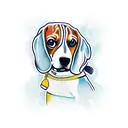 beagle tattoo design idea