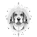 beagle tattoo design idea