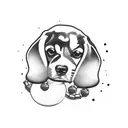 beagle tattoo design idea