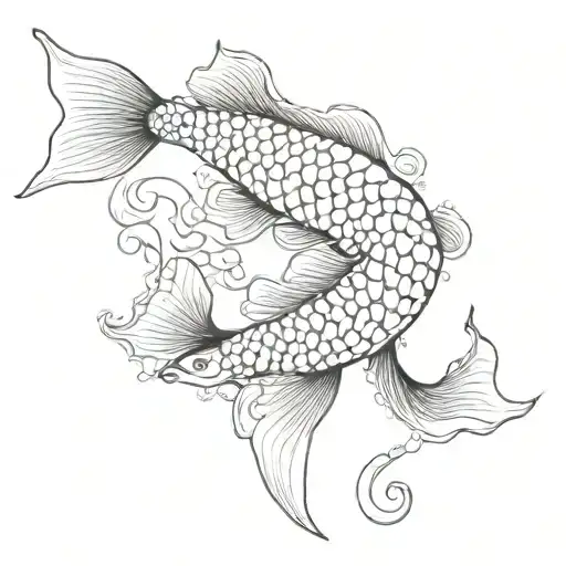 koi carp design tattoo design idea