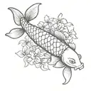 koi carp design tattoo design idea
