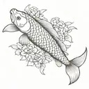 koi carp design tattoo design idea