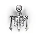 skeleton Joseph Smith with bullet holes riding a tapir tattoo design idea