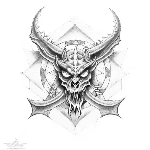 satanic infinity tattoo design idea