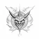 satanic infinity tattoo design idea