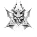 satanic infinity tattoo design idea