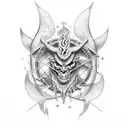 satanic infinity tattoo design idea