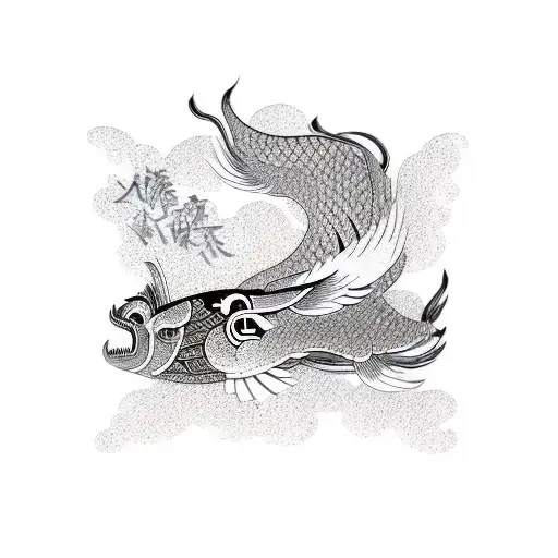 word "飛べ" in typography is shape of spreaded wing tattoo design idea