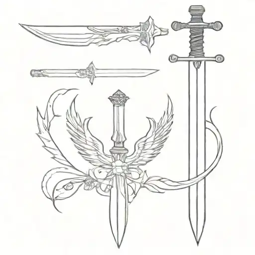 russian style prison dagger tattoo design idea