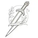 russian style prison dagger tattoo design idea