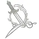 russian style prison dagger tattoo design idea