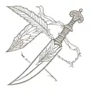 russian style prison dagger tattoo design idea
