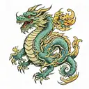 traditional Chinese dragon tattoo design idea