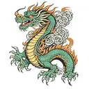 traditional Chinese dragon tattoo design idea