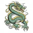 traditional Chinese dragon tattoo design idea
