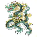 traditional Chinese dragon tattoo design idea