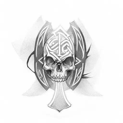 Irish cross  tattoo design idea