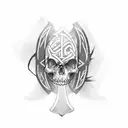 Irish cross  tattoo design idea