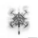 Irish cross  tattoo design idea