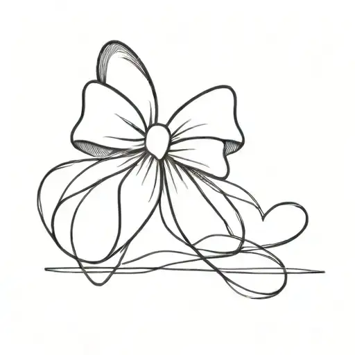 unforgettable with a small bow under it tattoo design idea