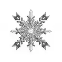 Medical cross with snowflakes tattoo design idea