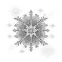 Medical cross with snowflakes tattoo design idea
