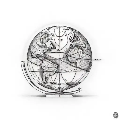 Atlas holding globe tattoo design idea