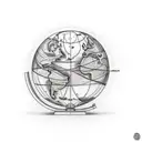 Atlas holding globe tattoo design idea