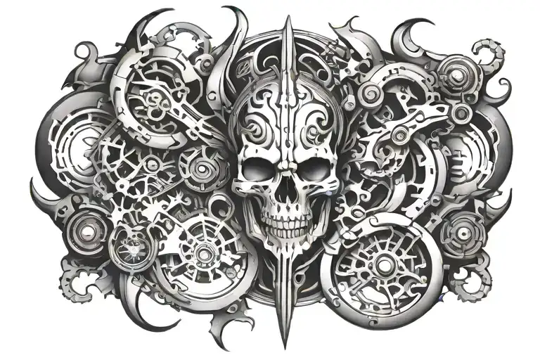 Blackout tattoo design idea