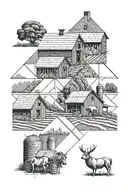 farm tattoo design idea