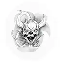 dragon slayer form berserek and a skull tattoo design idea