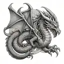 libra dragon tattoo design idea
