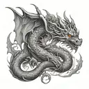 libra dragon tattoo design idea