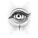 Realistic Eye of Horus with details tattoo design idea