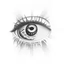 Realistic Eye of Horus with details tattoo design idea