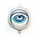 Realistic Eye of Horus with details tattoo design idea