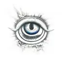 Realistic Eye of Horus with details tattoo design idea