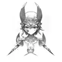 Megumin tattoo design idea