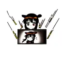 Create a detailed, realistic illustration of Megumin for tattoo design, leveraging AI technology to capture her essence  tattoo design idea