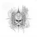 tripund aum tattoo design idea