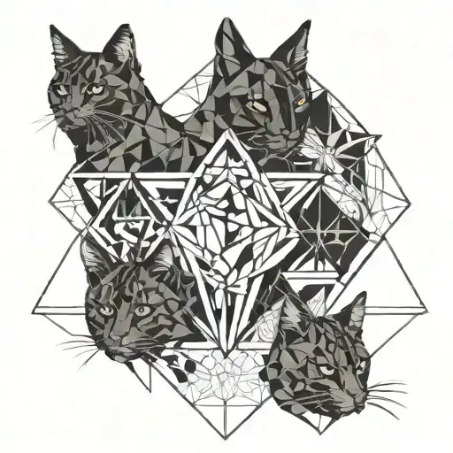 witch organization "black cat academy" tattoo design idea