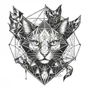 witch organization "black cat academy" tattoo design idea