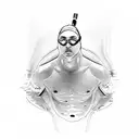 swimmer tattoo design idea