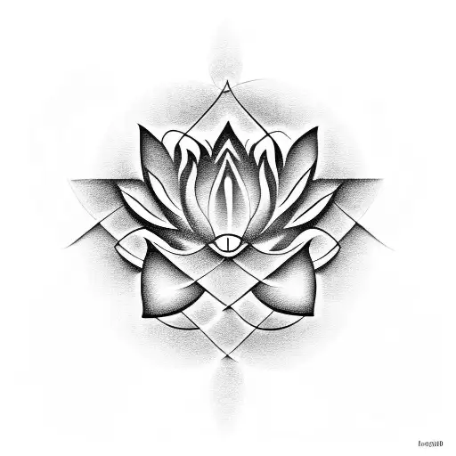 Lotus Flower maori tattoo design idea