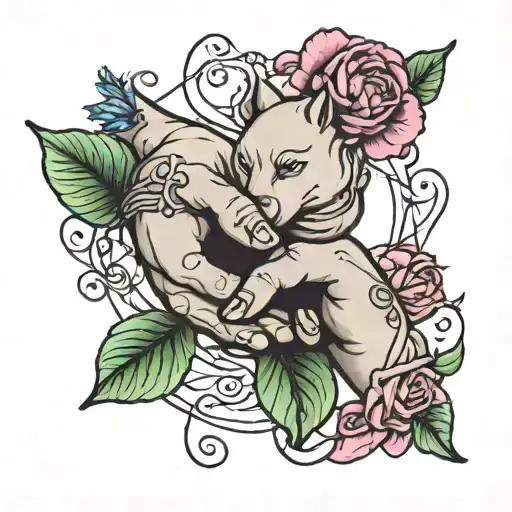pinky promise intertwined tattoo design idea