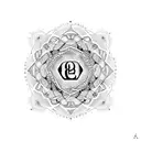 A dotwork mandala design with the initials 'TSM' at the center, symbolizing the bond between siblings tattoo design idea