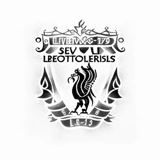 soccer tattoo of chivas and Liverpool logo tattoo design idea