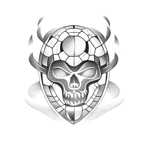 soccer tattoo of Guadalajara logo tattoo design idea