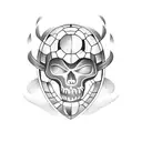 soccer tattoo of Guadalajara logo tattoo design idea