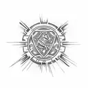 soccer tattoo of Guadalajara logo tattoo design idea